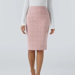 Halara High Waisted Pink Houndstooth Plaid Work Pencil Skirt,  Size XS
